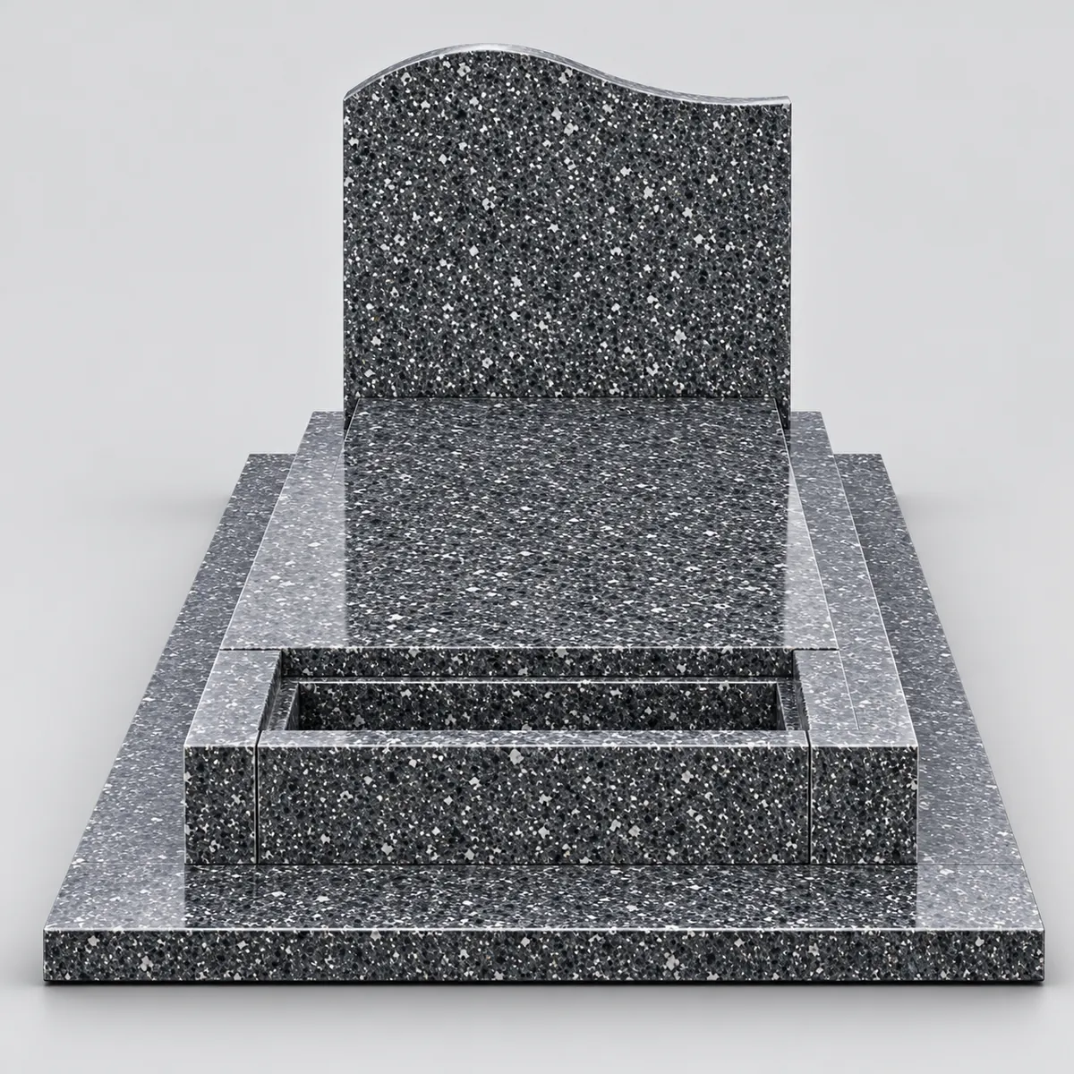 Stèle du modèle Monument 5 pièces avec jardinière, monument funéraire en Bengal, vue de face
