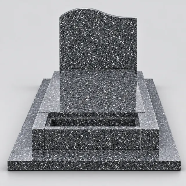 Monument 5 pièces avec jardinière, monument funéraire en Bengal, vue de face
